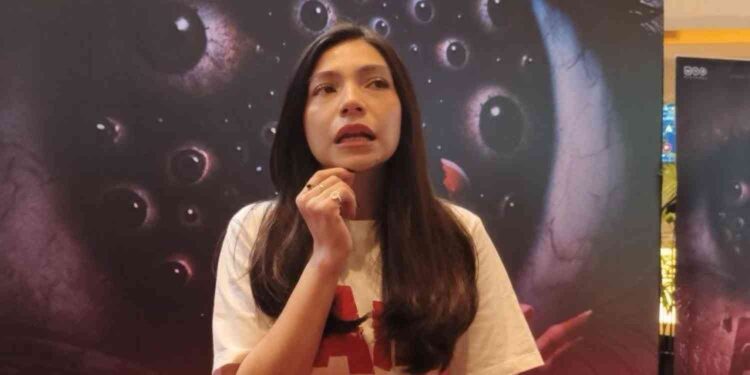 Fergie Brittany usai jumpa pers film AIN di Epicentrum, Kuningan Jakarta Selatan