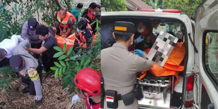 Petugas gabungan mengevakuasi jenazah lansia perempuan yang ditemukan meninggal di aliran Sungai Kalakan, Dusun Jambon, Argosari, Sedayu, Bantul, Senin (27/4/2026). Evakuasi dilakukan oleh personel Polres Bantul, Polsek Sedayu, Basarnas DIY, dan relawan setempat setelah korban pertama kali ditemukan oleh warga dalam kondisi tidak bergerak di tengah aliran sungai.