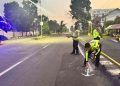 Polisi Melakukan Olah TKP kecelakaan di Sleman