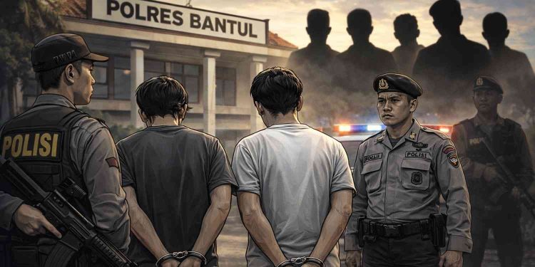 Polisi Tangkap 2 Pelaku Pengeroyokan Pelajar Bantul, 5 Orang Masih Diburu