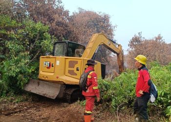 Alat Berat Dikerahkan untuk Atasi Kebakaran Hutan di Desa Sekodi