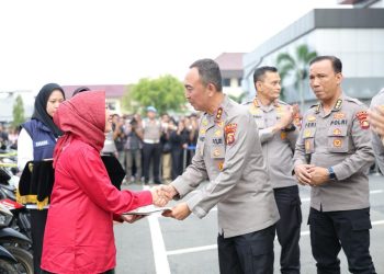 Polda Sumsel Kembalikan Ratusan Kendaraan Hasil Kejahatan kepada Pemilik