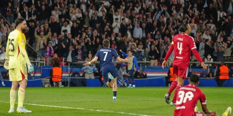 PSG Unggul 2-0 atas Liverpool di Perempat Final Liga Champions