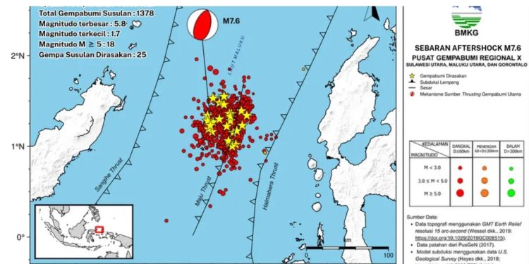 BMKG Perkirakan Gempa Susulan di Maluku Utara Akan Berkurang dalam Beberapa Pekan