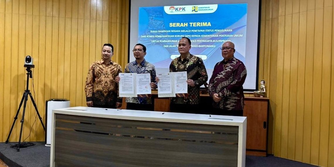 KPK Serahkan Aset Senilai Rp3,88 Miliar ke Kementerian PU untuk Proyek Tol