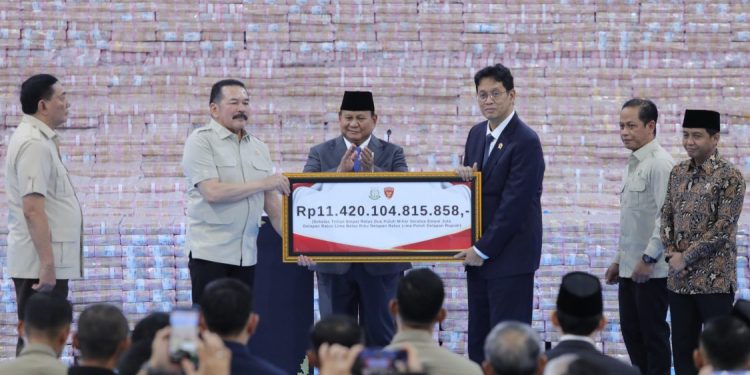 Kejaksaan Agung Serahkan Dana Rp11,4 Triliun ke Kas Negara