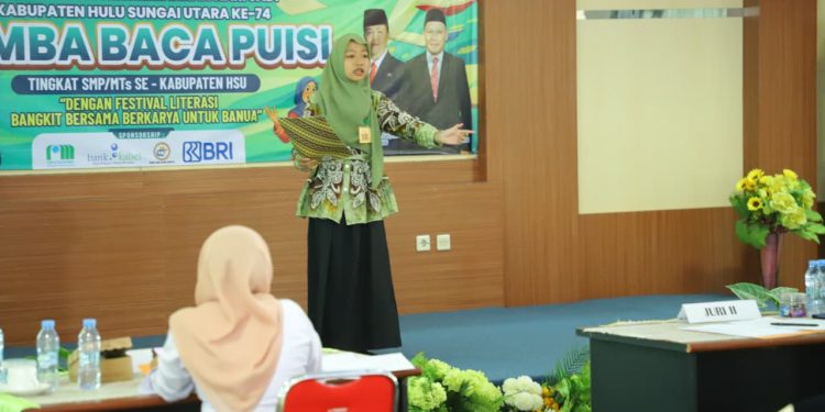 25 Siswa SMP di Hulu Sungai Utara Berpartisipasi dalam Lomba Baca Puisi