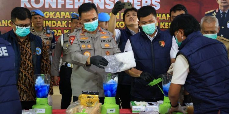 Polda Bangka Belitung Ungkap 165 Kasus Narkoba dan Musnahkan Barang Bukti