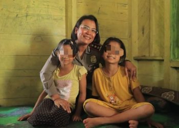 Kapolres Samosir Menjadi Orangtua Asuh Anak Korban Kekerasan
