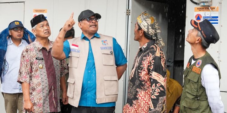 Kunjungan Kaposko Aceh PRR ke Huntara Jamur Ujung Disambut Hangat