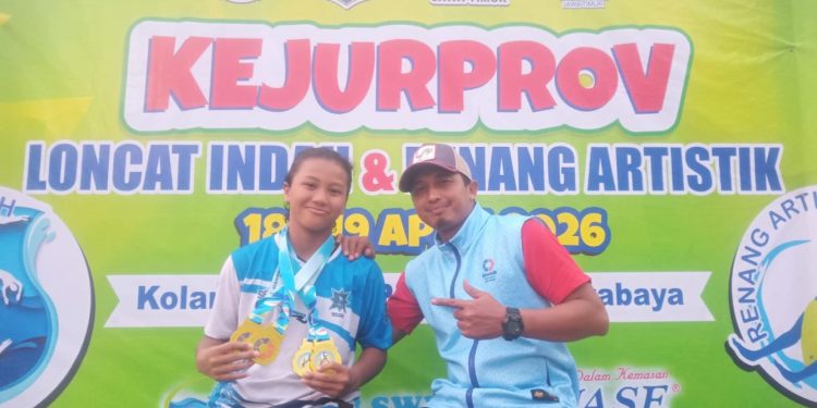 Kabupaten Mojokerto Raih Gelar Juara Umum di Kejurprov Loncat Indah Jatim 2026