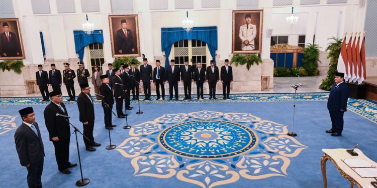 Presiden Prabowo Lantik Enam Pejabat Baru di Kabinet Merah Putih
