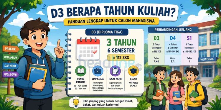 Berapa lama kuliah D3 di Indonesia