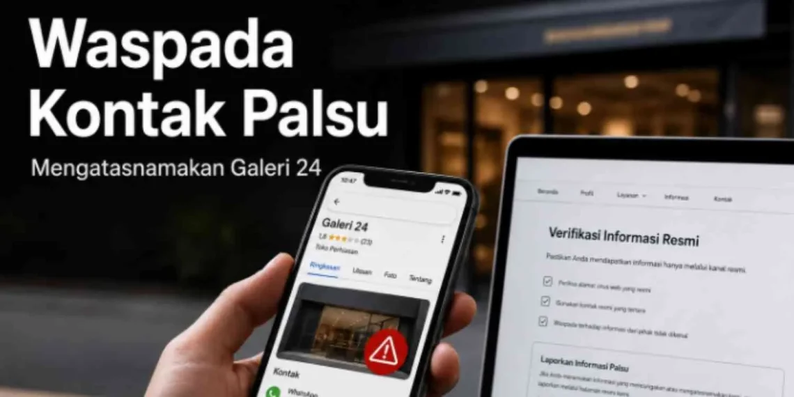 Waspada Modus Mengatasnamakan Galeri 24, Cek Nomor Resmi Hanya Melalui Website Resmi