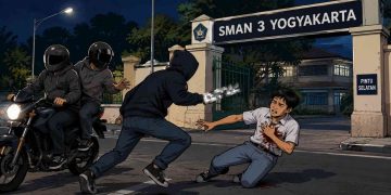 Ilustrasi gambar Klitih di Jogja