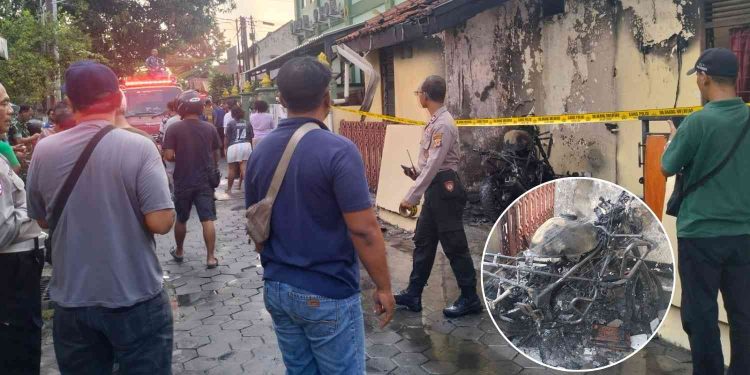 Kebakaran Hebohkan Kos Putri di Demangan, Motor Honda CB150X Hangus Dilalap Api