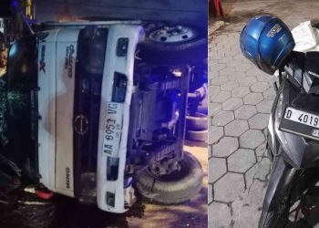 Kecelakaan Ringroad Selatan Bantul, Truk Hilang Kendali Timpa Pemotor di Lampu Merah