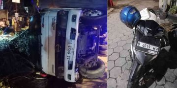 Kecelakaan Ringroad Selatan Bantul, Truk Hilang Kendali Timpa Pemotor di Lampu Merah