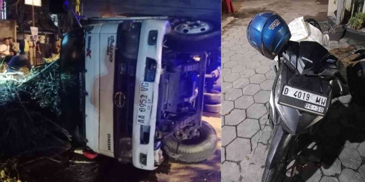 Kecelakaan Ringroad Selatan Bantul, Truk Hilang Kendali Timpa Pemotor di Lampu Merah