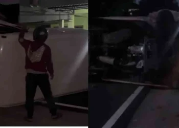 Mobil Grand Max Tabrak Pembatas Jalan di Berbah Sleman, Sopir Diduga Mengantuk