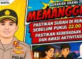 Polres Bantul Gencarkan Gerakan Orang Tua Memanggil, Anak Diminta Pulang Sebelum Jam 10 Malam