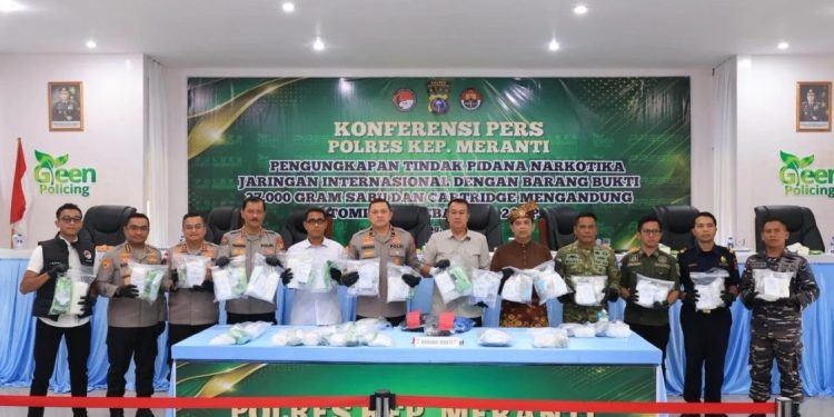 Polda Riau Berhasil Gagalkan Penyelundupan 27 Kg Sabu di Kepulauan Meranti