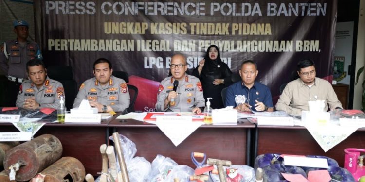 Polda Banten Tangkap Tujuh Pelaku Tambang Ilegal di Lebak