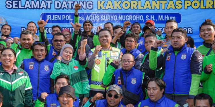 Kakorlantas Ajak Pengemudi Ojol Jadi Pelopor Keselamatan Lalu Lintas
