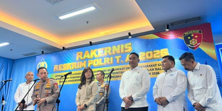 Kapolri Dorong Penguatan Kerja Sama dengan Aparat Penegak Hukum di Rakernis Bareskrim