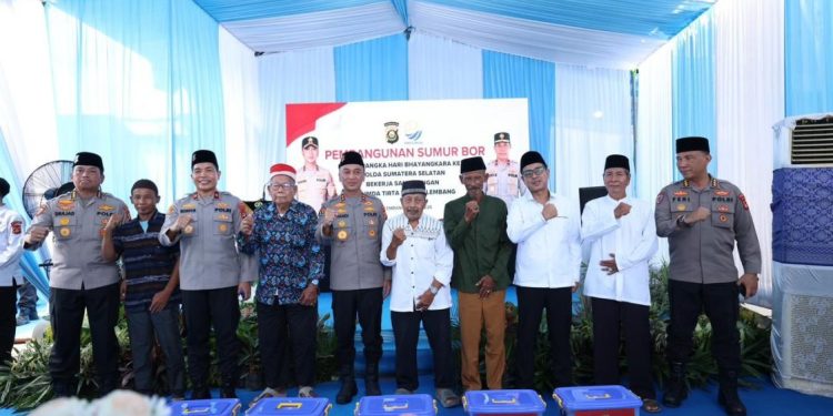 Polda Sumsel Resmikan 50 Sumur Bor Sambut Hari Bhayangkara ke-80