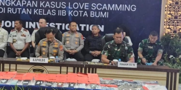 Polda Lampung Bongkar Kasus Love Scamming di Rutan Kotabumi