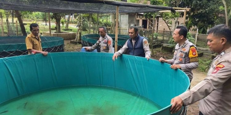 Polres Pesawaran Tinjau Program Ketahanan Pangan di Desa Sungai Langka