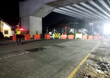 Polsek Gamping Terapkan Contra Flow untuk Proyek Tol Solo–Yogyakarta