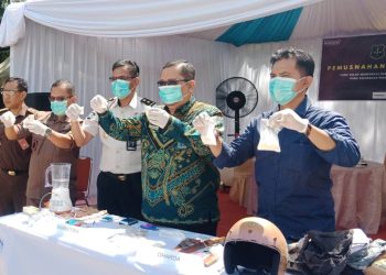 Kejari Pangkep Musnahkan Barang Bukti dari Berbagai Kasus