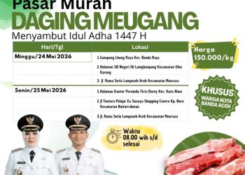 Pemko Banda Aceh Adakan Pasar Murah Daging Meugang Menyambut Iduladha