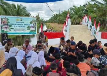 Pembangunan Jembatan Merah Putih Presisi di Rokan Hilir Rampung