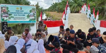 Pembangunan Jembatan Merah Putih Presisi di Rokan Hilir Rampung