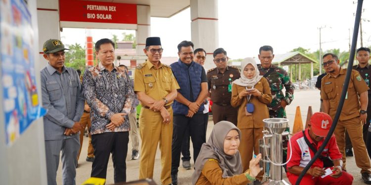 Pemkab Balangan Lakukan Pengawasan Metrologi Legal di SPBU Paringin