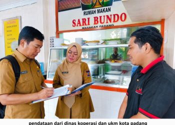 Pemko Padang Lakukan Pendataan UMKM untuk Tingkatkan Pembinaan dan Ekspor