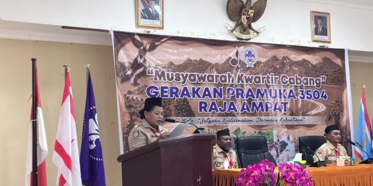 Ketua TP PKK Raja Ampat Berkomitmen Tingkatkan Pembinaan Pramuka
