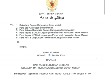 Pemkab Bener Meriah Tambahkan Hari Libur Pasca Iduladha 1447 H