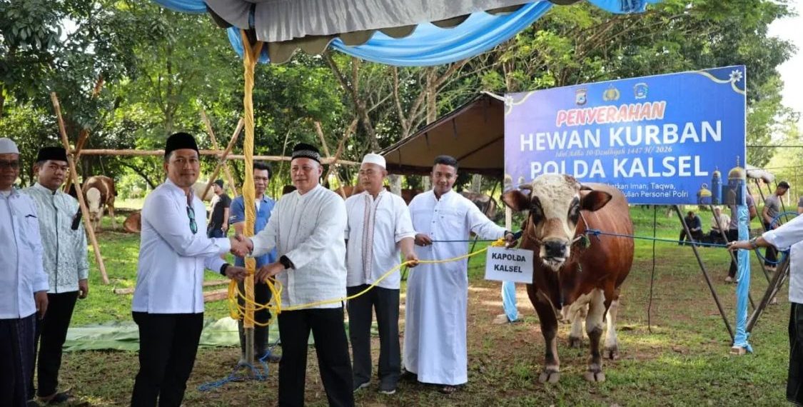 Polda Kalsel Distribusikan 159 Hewan Kurban pada Idul Adha 1447 H