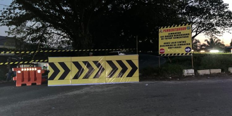 Jembatan Danau Bingkuang Ditutup Sementara Akibat Kerusakan, Pengendara Diminta Waspada