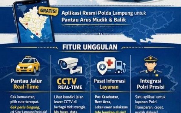 Polda Lampung Imbau Warga Gunakan Aplikasi Siger Lampung Presisi Selama Libur Panjang
