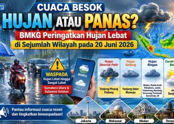 BMKG Keluarkan Peringatan Dini, Hujan Lebat hingga Sangat Lebat Mengintai Dua Provinsi Ini