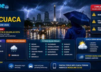 BMKG Rilis Prakiraan Cuaca Besok, Bengkulu hingga Sulawesi Tengah Berpotensi Diguyur Hujan Sangat Lebat