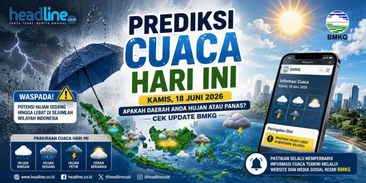 BMKG Rilis Prediksi Cuaca Hari Ini, Hujan Petir Berpotensi Terjadi di Beberapa Kota Besar