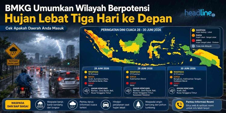 BMKG Terbitkan Peringatan Dini Cuaca, Angin Kencang dan Hujan Lebat Ancam Sejumlah Wilayah