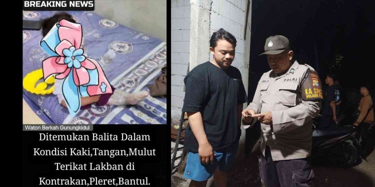 Balita 3 Tahun di Pleret Bantul Ditemukan Terikat dan Mulut Dilakban, Ibu Kandung Jadi Terlapor Kasus KDRT