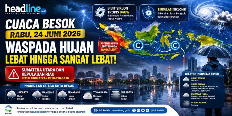 Cuaca Besok 24 Juni 2026 Apakah Jakarta Hujan Simak Prediksi Lengkap BMKG